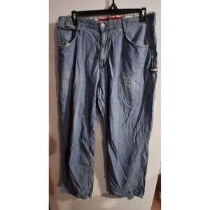Vtg Tommy Jeans Medium Denim Straight Leg Jeans Sz 38x32
